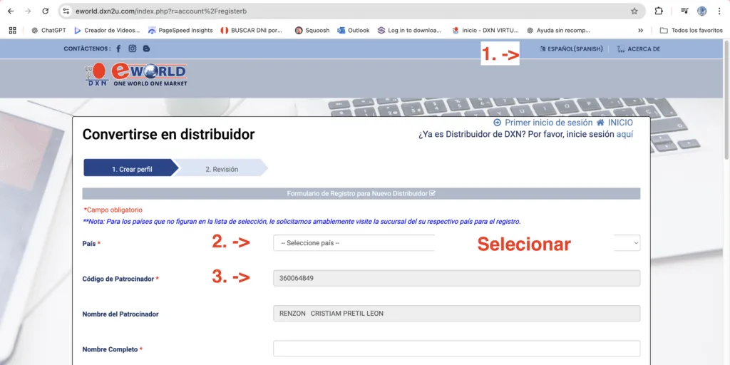 Afiliación dxn Europa